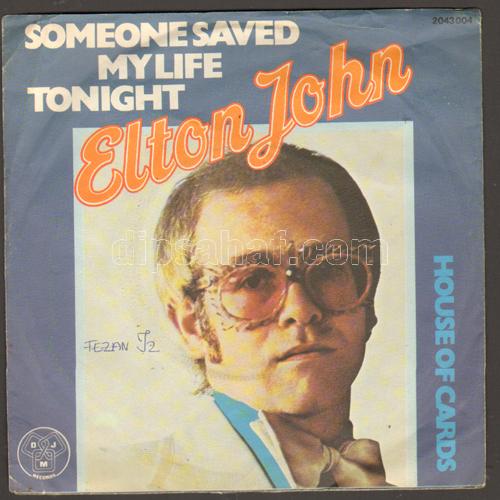 ELTON JOHN house of cards 45 LİK 1975 DİPSAHAF PLAK